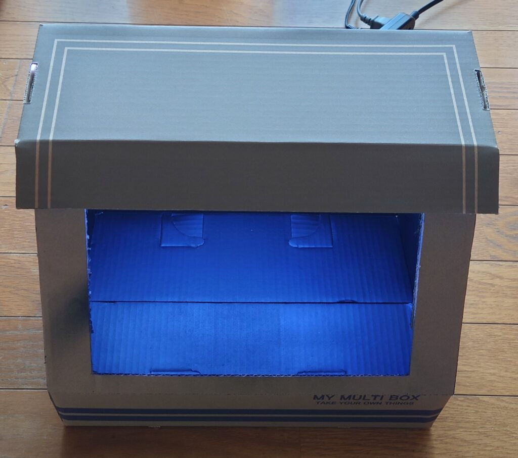 自作集塵ボックス ライトテスト明